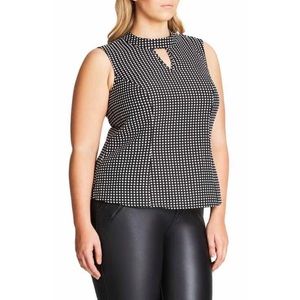 NWT City Chic 60’s look Mod Top Sz 16